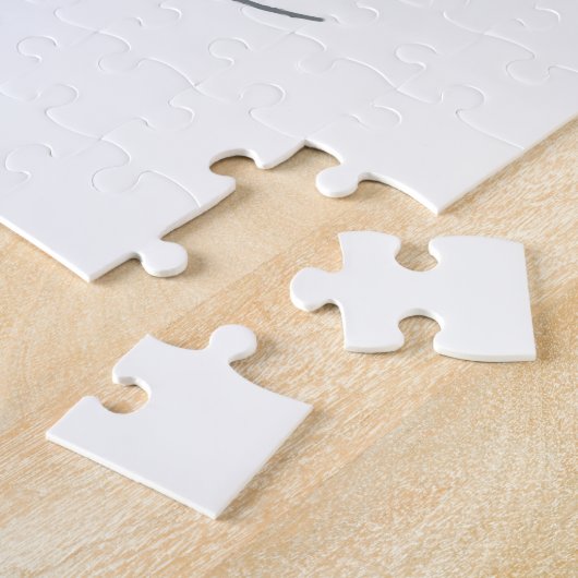 水彩梟かわいいクリスマスバード ジグソーパズル (側面)