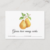 水彩梨いくつコルクブライダルゲーム エンクロージャーカード (正面)