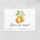水彩梨いくつブライダルゲーム エンクロージャーカード (正面)