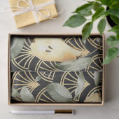 水彩梨と金ゴールドパターはかりで測ン 薄葉紙 (ギフト)