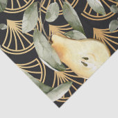 水彩梨と金ゴールドパターはかりで測ン 薄葉紙 (詳細)