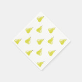 水彩梨の模様 スタンダードカクテルナプキン (角)