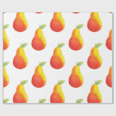 水彩梨の模様 ラッピングペーパー (フラット)