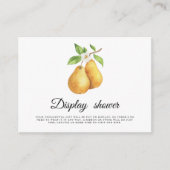 水彩梨ブライダルシャワーディスプレイシャワー エンクロージャーカード (正面)