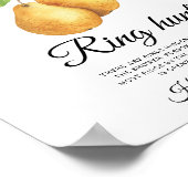 水彩梨ブライダルシャワーリングや輪狩りゲーム ポスター (角)