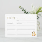 水彩梨ブライダルシャワーレシピカード 招待状 (スタンド正面)