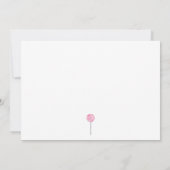 水彩棒つきキャンデー誕生日パーティーの招待 招待状 (裏面)