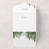 水彩森クリスマス書道写真 オールインワン招待状 (外側)