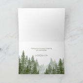 水彩森クリスマス書道写真 シーズンカード (内部)