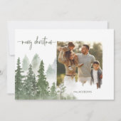 水彩森クリスマス書道写真 シーズンカード (正面)