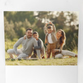 水彩森クリスマス書道写真 三つ折りカード (内部最初)