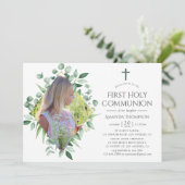 水彩森林の緑の初聖体拝領 招待状 (スタンド正面)