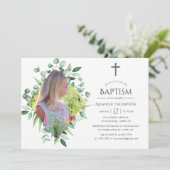 水彩森林の緑の洗礼または命名式 招待状 (スタンド正面)