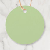 水彩森林シダ キノコ 緑のスクリプト フェイバータグ (裏面)