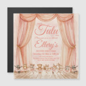 🦊🐰🩰 水彩森林バレリーナの招待状 マグネット招待状 (正面/裏面)