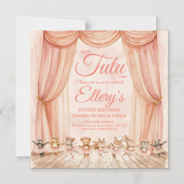 🦊🐰🩰 水彩森林バレリーナの招待状 マグネット招待状