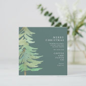 水彩森林企业圣诞贺卡 招待状 (スタンド正面)