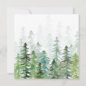水彩森林企业圣诞贺卡 招待状 (裏面)