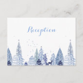 水彩森林冬季婚礼欢迎会 エンクロージャーカード (正面)