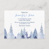 水彩森林冬季婚礼欢迎会 エンクロージャーカード (裏面)