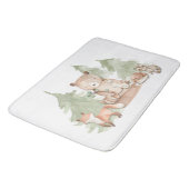 水彩森林動物かわいい子供たち バスマット (アングル)
