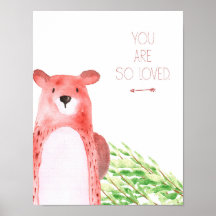 水彩森林動物の幼児向けアート