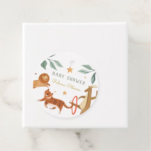 水彩森林動物の赤ちゃんシャワー フェイバータグ (インサイチュ)