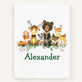 水彩森林動物キッドのスケッチ ノートブック (正面)