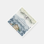 水彩森林動物ブライダルシャワー スタンダードカクテルナプキン (角)