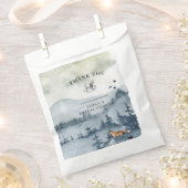 水彩森林動物ブライダルシャワー フェイバーバッグ (クリップ留めされた状態)