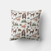 水彩森林動物名 クッション (裏面)