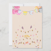 水彩森林動物子供の誕生日パーティー 招待状 (裏面)