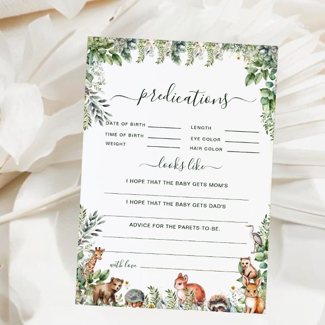 水彩森林動物赤ちゃんシャワー予測 (クリエイターアップロード済み)