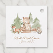 水彩森林動物赤ちゃんシャワー フェイバータグ (裏面)