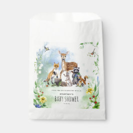 水彩森林動物赤ちゃんシャワー フェイバーバッグ