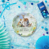 水彩森林動物赤ちゃんシャワー ペーパープレート (パーティー)