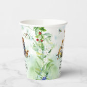 水彩森林動物赤ちゃんシャワー 紙コップ (左)