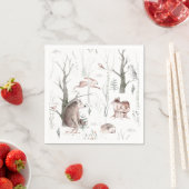 水彩森林動物 スタンダードカクテルナプキン (インサイチュ)