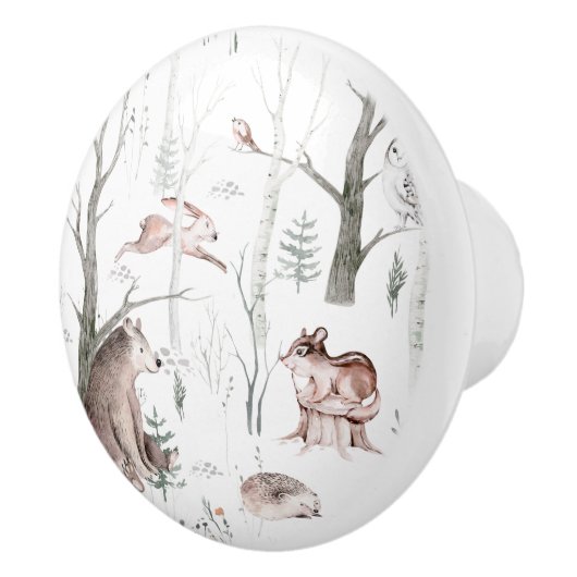 水彩森林動物 セラミックノブ (右)