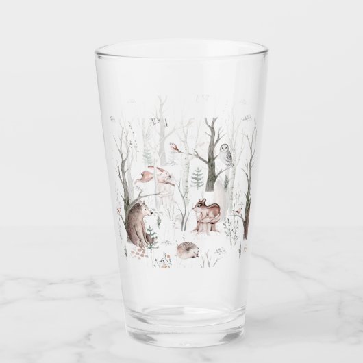 水彩森林動物 タンブラーグラス (正面)
