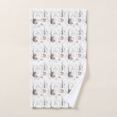 水彩森林動物 バスタオルセット (ハンドタオル)