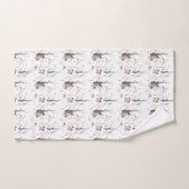 水彩森林動物 バスタオルセット (ハンドタオル)