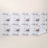 水彩森林動物 ビーチタオル (正面)