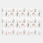 水彩森林動物 ラッピングペーパーシート (正面2)