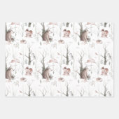 水彩森林動物 ラッピングペーパーシート (正面)