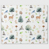 水彩森林動物 ラッピングペーパー (フラット)