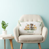 水彩森林動物 ランバークッション (椅子)