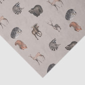 水彩森林動物 – 鹿、熊、リス 薄葉紙 (詳細)