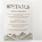 水彩森林山脈ウェディング 三つ折り招待状 (内部最初)