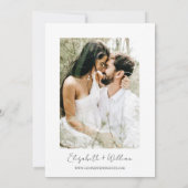 水彩森林常緑樹結婚の写真 招待状 (裏面)